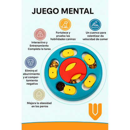 Reduce Ansiedad Plato Interactivo Perro Comedero Lento Multicolor