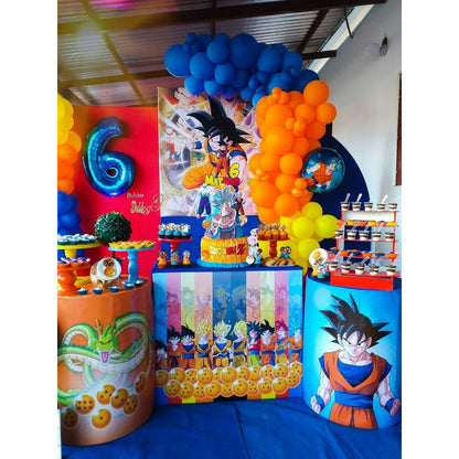 Set 57 Globos Decoracion Dragon Ball Fiesta Goku Cotillon