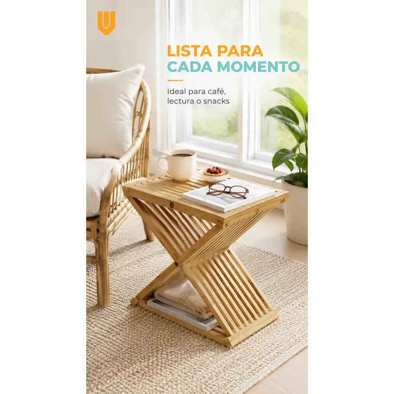 Mesa Plegable De Madera Natural Ahorra Espacio Hogar Terraza Madera Natural Beige Miel Claro Tonos Cálidos Vetas Visibles Nudos Auténticos Acabado Rústico Hogar Terraza Camping