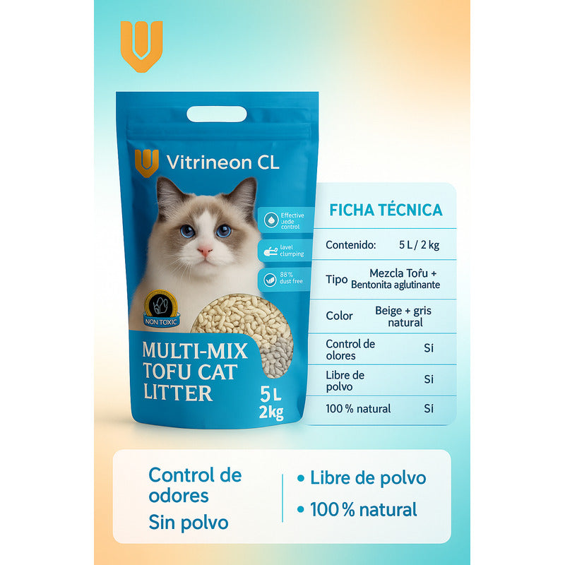3 Arena Sanitaria Bentonita Arena Tofu Gatos Arena Tofu 2 Kg