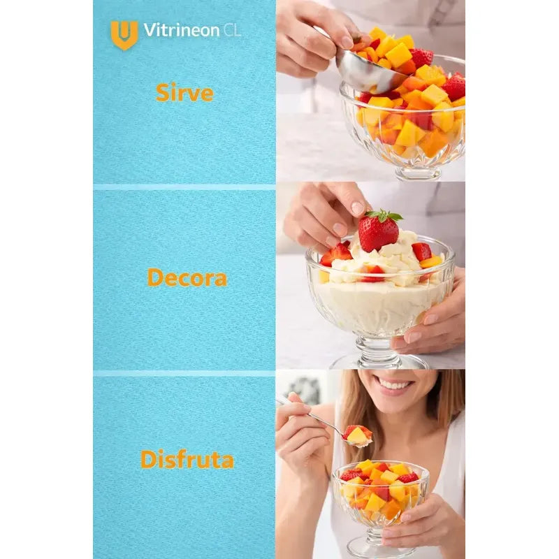 Copas Vidrio Premium Transparente Resistente Postre Helado Transparente Vidrio Premium Alta Claridad Visualizacion Total Contenido Postres Helados Dulces Estilo Elegante Moderno Resistente
