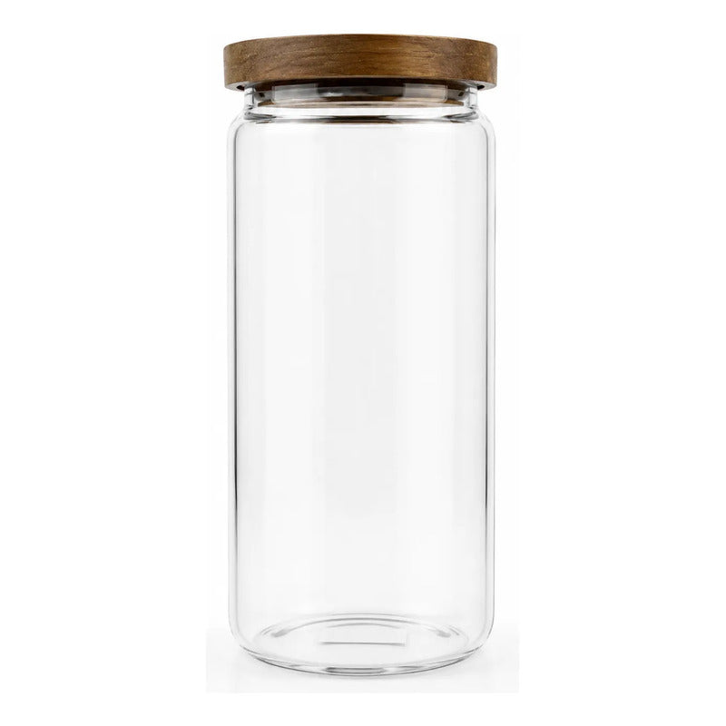 Frasco Vidrio Transparente Hermético Tapa Bambú Cocina Transparente Natural Bambú Cristal Claro Minimalista Cocina Gourmet... Transparente Natural Bambú Cristal Claro Minimalista Cocina Gourmet...