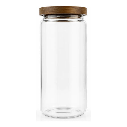 Frasco Vidrio Transparente Hermético Tapa Bambú Cocina Transparente Natural Bambú Cristal Claro Minimalista Cocina Gourmet... Transparente Natural Bambú Cristal Claro Minimalista Cocina Gourmet...