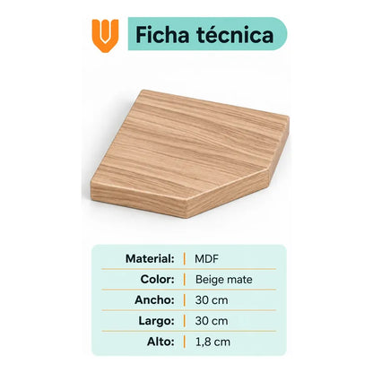Repisa Esquinera Flotante Mdf Beige 30x30 Cm Vitrineon Cl Beige Repisa Esquinera Flotante Estante Mdf Marrón Decoración Rincón Pared Hogar Plantas Adornos Fotografías Living 30x30