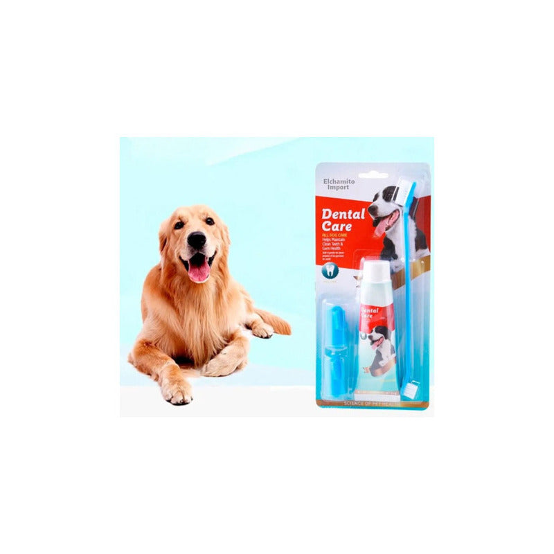 Set De Higiene Dental Con Cepillo Para Mascota Dental Care S Sabor Carne