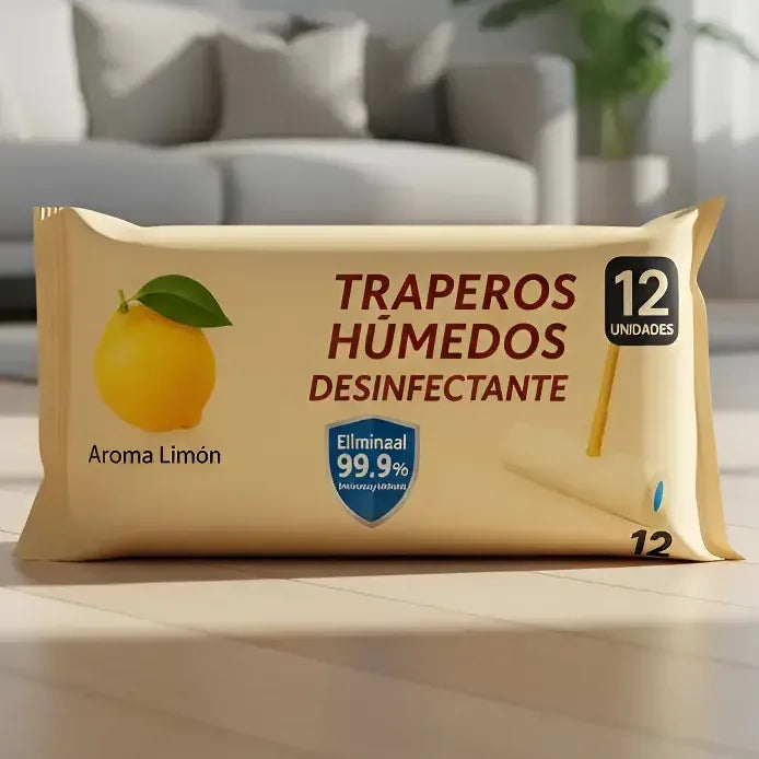 Paños Humedos Algodón Trapero Piso Limpiador Coleto Antibact