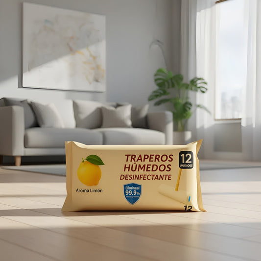 Paños Humedos Algodón Trapero Piso Limpiador Coleto Antibact