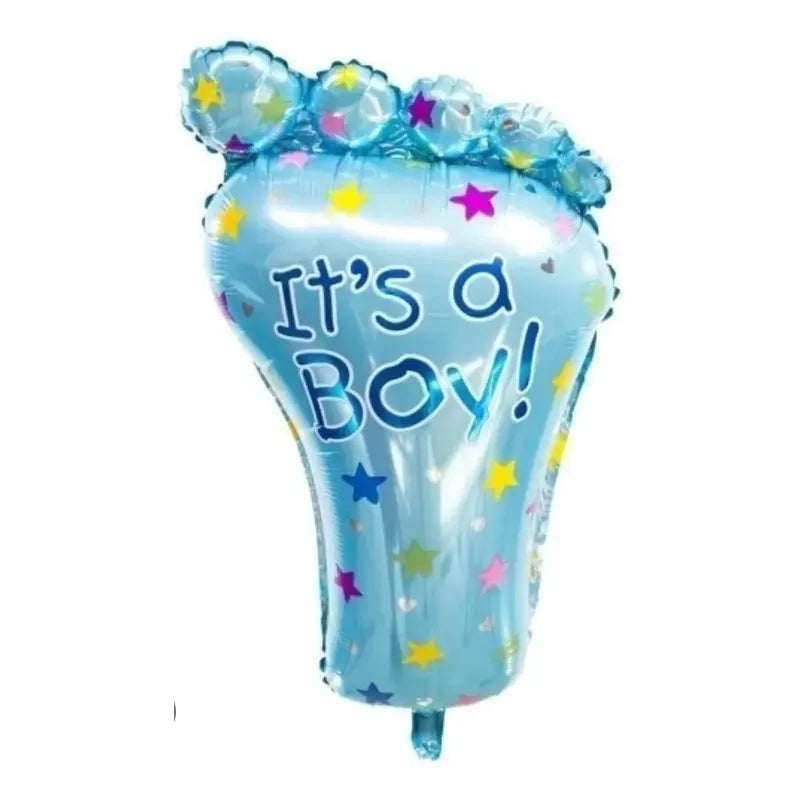 Globo Metalizado Decoracion Fiesta Baby Shower Globo Niño Azul Claro