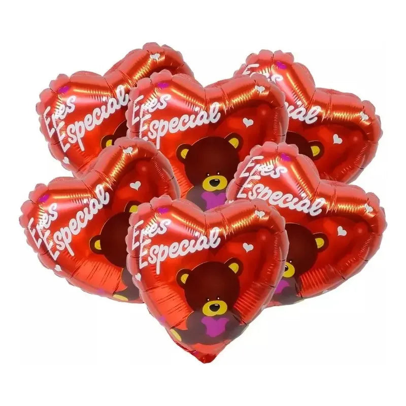 X6 Globos Corazon Globos Corazones Decoracion San Valentin Rojo