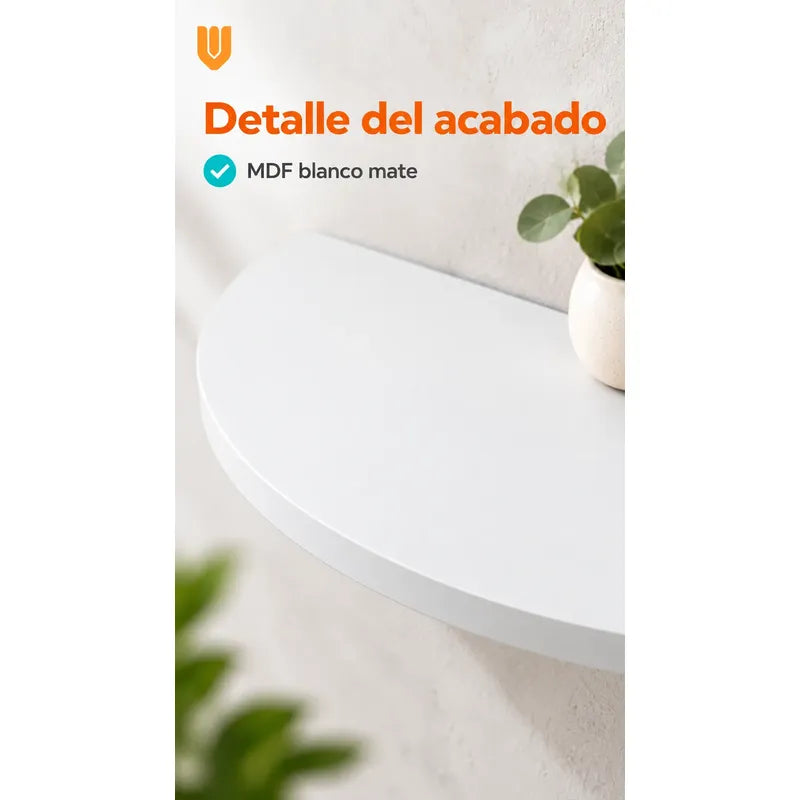 Repisa Flotante Semicircular Mdf Blanco 40cm Vitrineon Cl Blanco Repisa Mural Flotante Estante Decorativo Organización Recibidor Living Oficina Madera Mdf Muro Concreto Vestidor 40cm