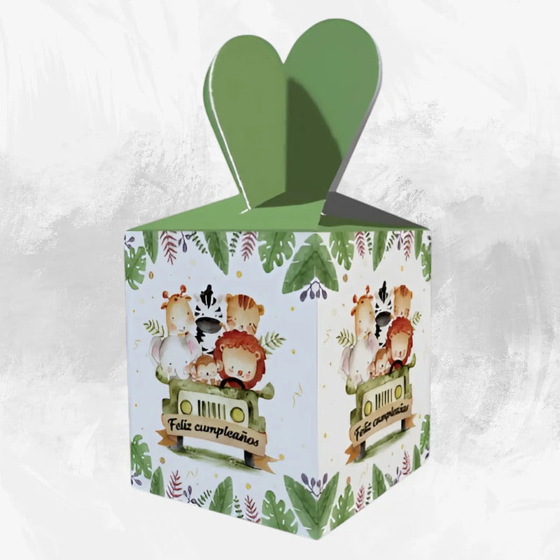 6 Cajas De Cotillon Safari Dulces Decoración Safari Fiesta Safari