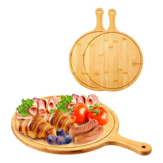 Set 2 Tablas Pizza Tabla Madera Tabla Picoteo Plato 25x35cm