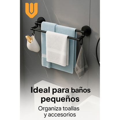 Orden Elegante Baño Cocina Toallero Doble Barra Moderno