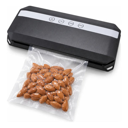Selladora Vacio 38cm Negra Alimentos Máquina 10 Bolsas Negro Selladora Vacío Alimentos Sellado Empacadora Envasadora Bolsas Texturizadas Cocina Porciones Organización