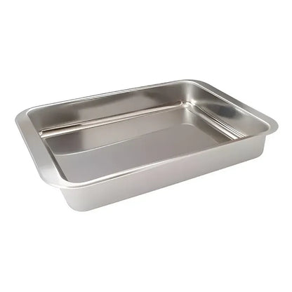 Set X4 Bandeja Para Horno Bandeja Acero Inoxidable Multiuso Gris