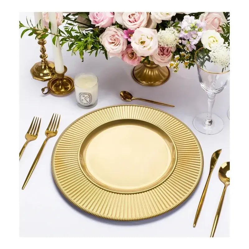 4 Plato Base Navideños Vajilla Navidad Juego De Platos 33cm