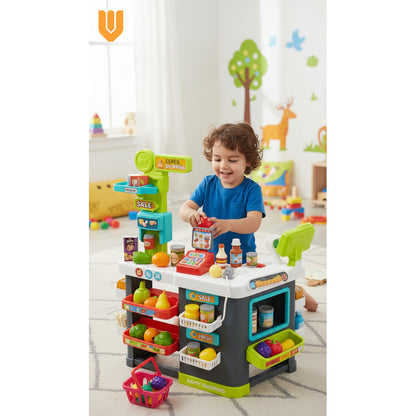 Set Supermercado Juguete Infantil Caja Registradora 81 Pieza