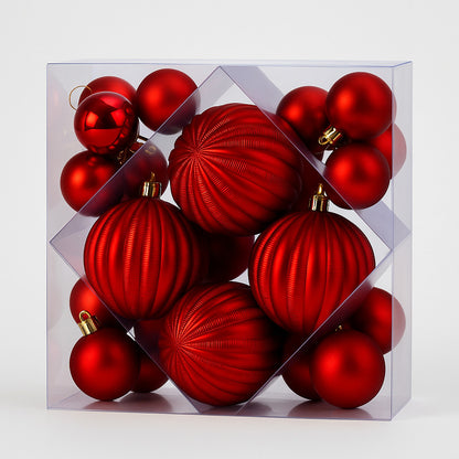 Set 28 Esferas Plástico 12 5 Cm Extra Brillo Navidad Premium