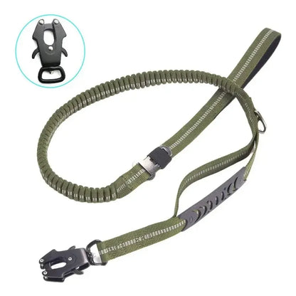 X2 Correa Tactica Perro Correa Larga Cinturon Seguridad Verde Musgo