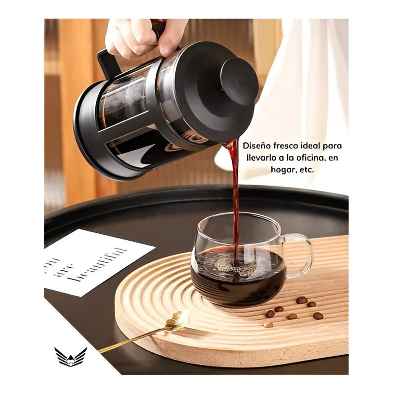 Prensa Francesa Cafetera Manual 600 Ml+ Tazon Taza Para Cafe