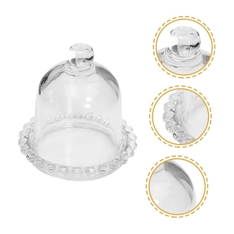 Pack X2 Mantequillero De Vidrio Con Tapa Pocillo Mantequilla Transparente