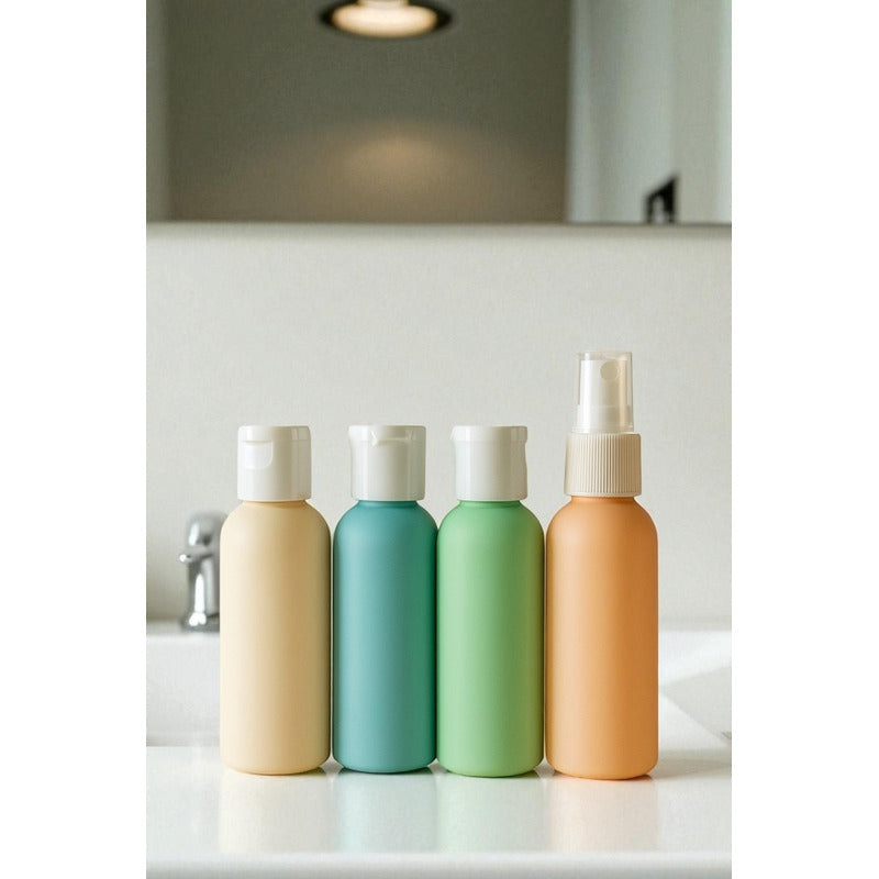 Set 4 Botellas De Viaje Botellas Viaje Porta Shampoo 60 Ml