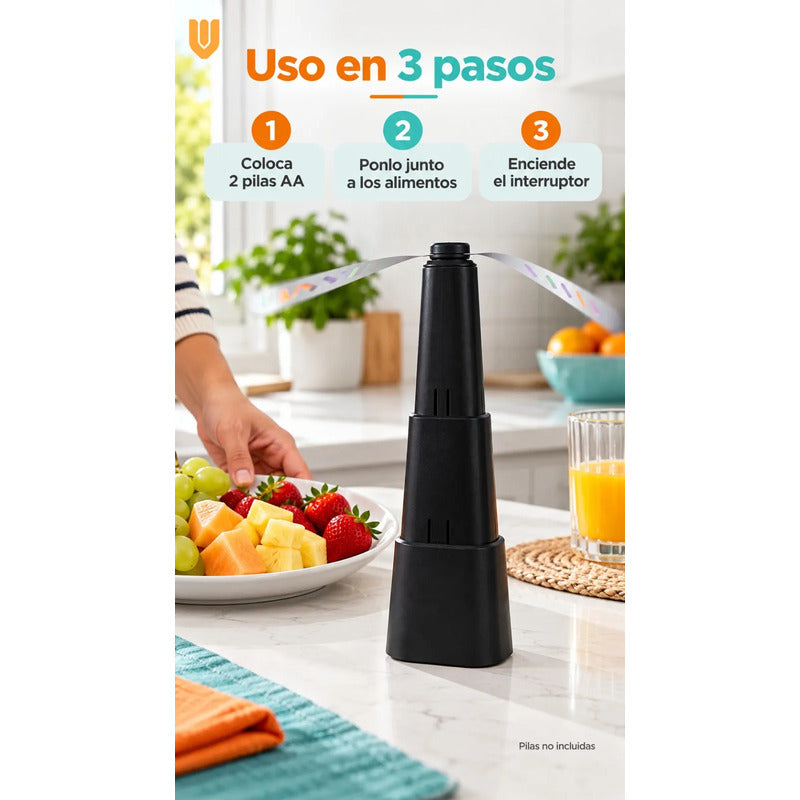 Ventilador Espanta Moscas Mosquitos Portatil Silencioso Negro Espantamoscas Portátil Mesa Ahuyentador Moscas Aspas Suaves Reflectantes Negro 2 Pilas Aa Cocina Comedor Terraza