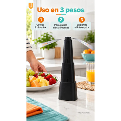 Ventilador Espanta Moscas Mosquitos Portatil Silencioso Negro Espantamoscas Portátil Mesa Ahuyentador Moscas Aspas Suaves Reflectantes Negro 2 Pilas Aa Cocina Comedor Terraza