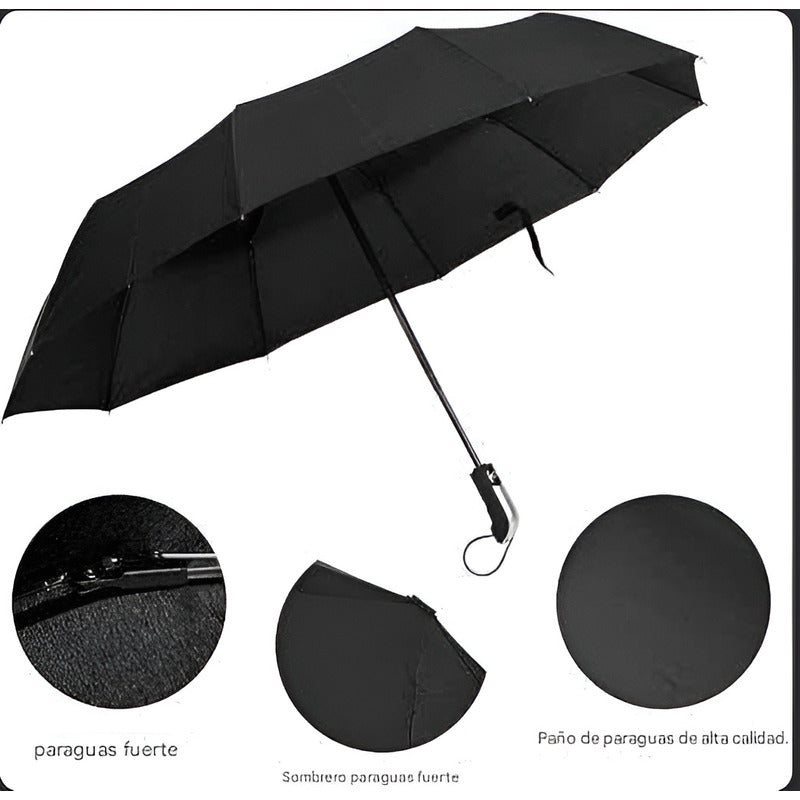Paragua Parasol Lluvia Retractil Plegable 8 Varill Sombrilla