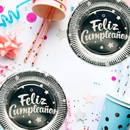 10 Platos Cumpleaños Desechables Decoración Cumpleaños 884