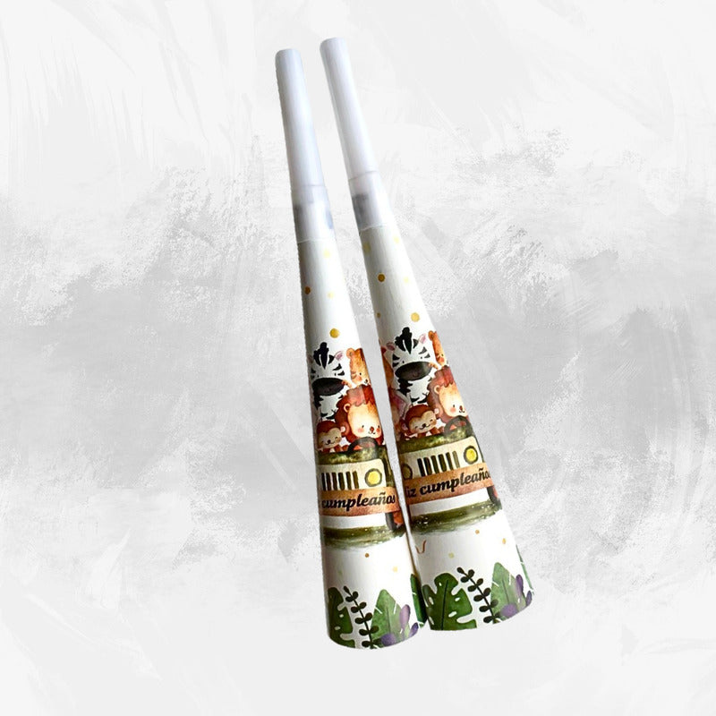 X6 Silbato Safari Fiesta Decoración Feliz Cumpleaños Safari Safari