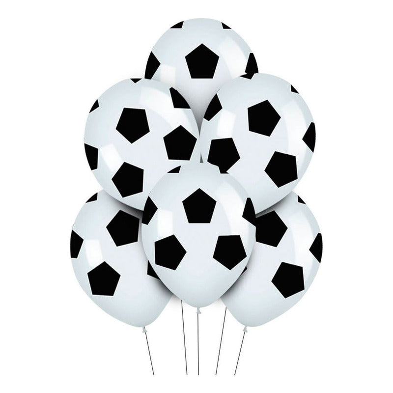 25 Globos Futbol Pelota Futbol Decoracion Fiesta Globos 214 Blanco Fútbol