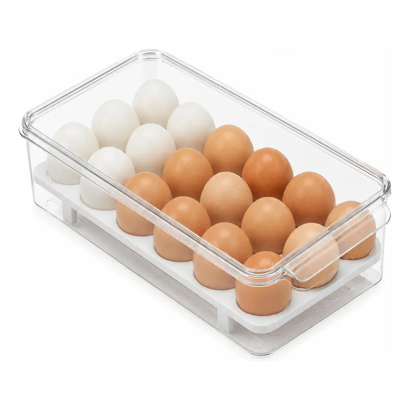 Organizador De Huevos Huevera Porta Huevos Contenedor Huevos Transparente