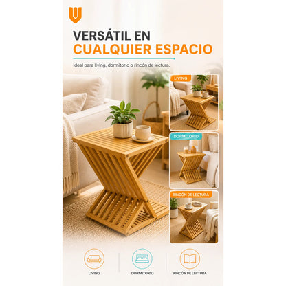 Mesa Plegable De Madera Natural Ahorra Espacio Hogar Terraza Madera Natural Beige Miel Claro Tonos Cálidos Vetas Visibles Nudos Auténticos Acabado Rústico Hogar Terraza Camping