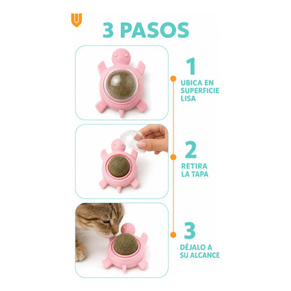 X4 Bola Hierba Gatera Catnip Snack Para Gatos Bola Adhesiva  Variado Pequeño