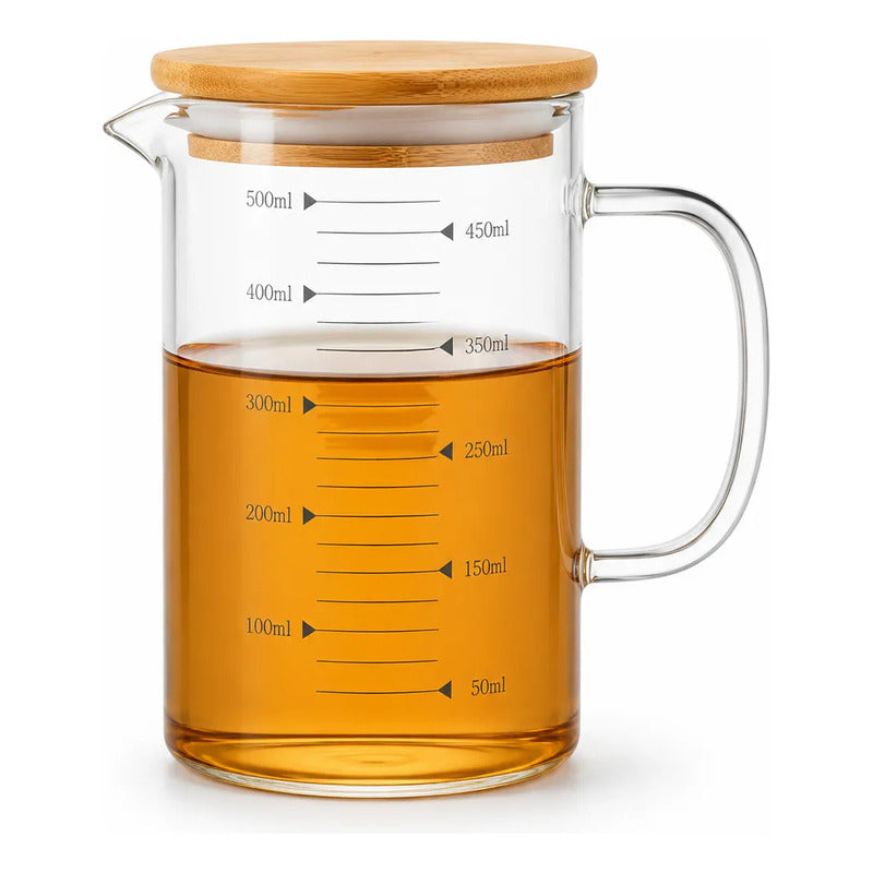 Taza Medidora Vidrio Jarra Medidora Vaso Medidor Taza 500ml Transparente/ 500ml