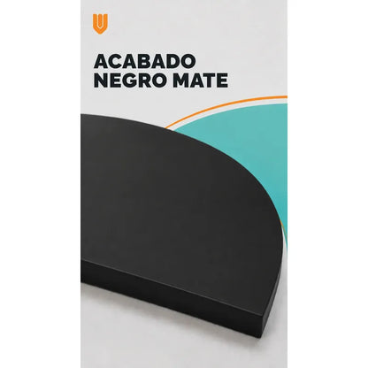 Repisas Flotante Negro Acabado Madera Pared 25cm Esquinera Repisa Esquinera Flotante Acabado Madera Cuarto Círculo Borde Curvo Fijación Oculta Mural Decorativa 25cm
