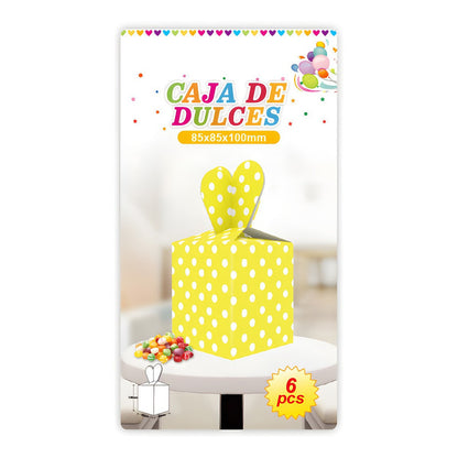 X6 Cajas De Regalo Para Dulces Cotillón Decoración Cumpleaño