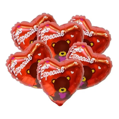 X6 Globos Corazon Globos Corazones Decoracion San Valentin Rojo