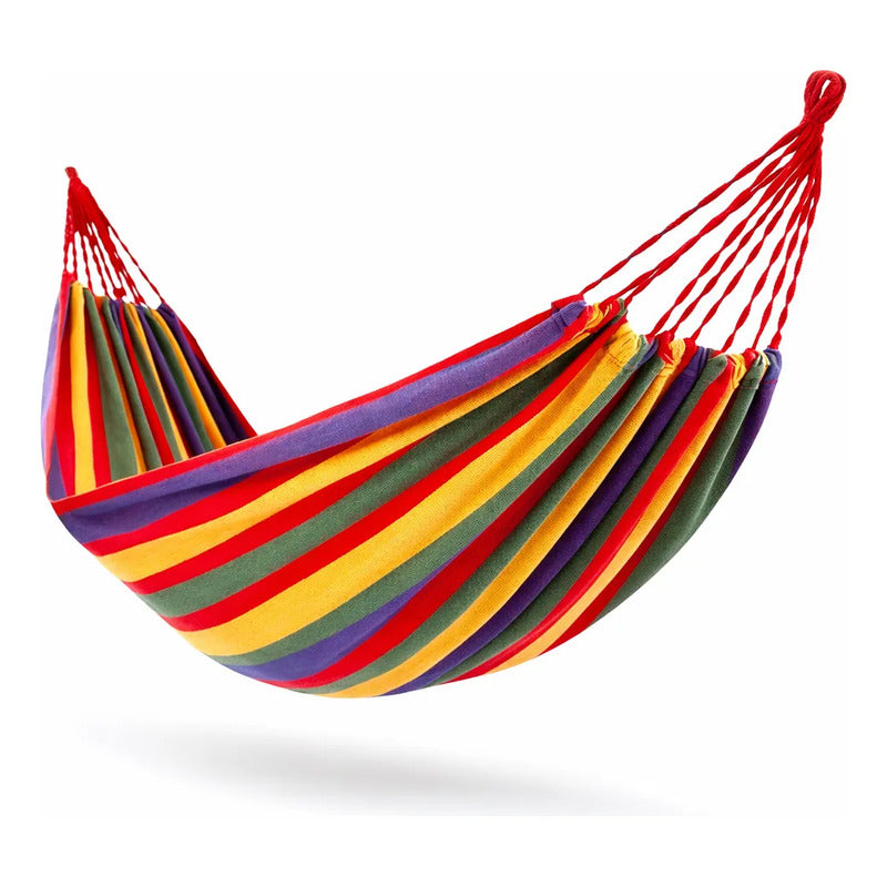 Columpio Colgante Multicolor Exterior Camping Playa Viaje Rojo Brillante Tonalidad Intensa Tela Durable Estilo Tropical Veraniego Jardín Terraza Patio Camping Relax Ext Hamaca Descanso Exterior...