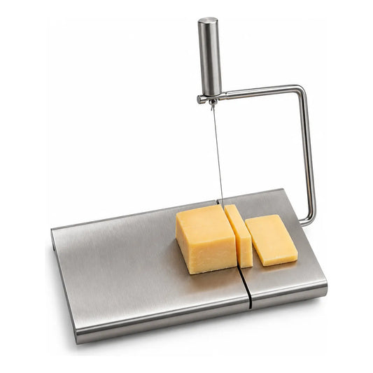 Laminadora Queso Cortador Acero Inoxidable 21cm Plateado Cortador Quesos Rebanador Alambre Tabla Corte Acero Inoxidable Cocina Porciones Rebanadas Utensilio Picoteo