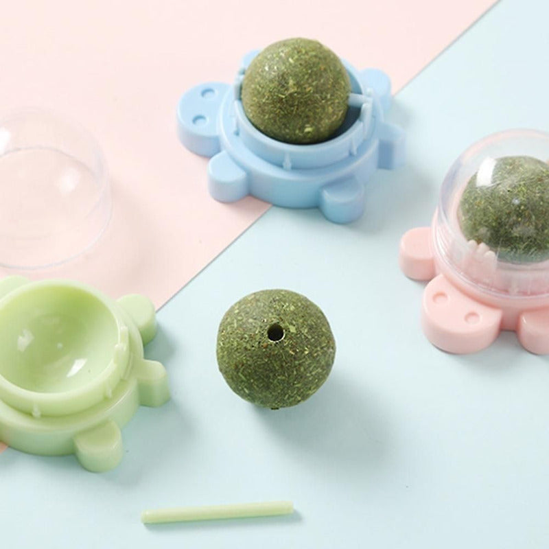 X2 Bola Hierba Gatera Catnip Snack Para Gatos Bola Adhesiva