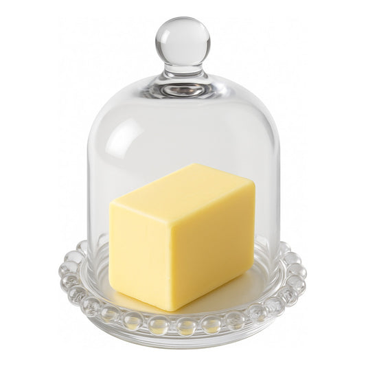 Mantequillero De Vidrio  Pocillo Mantequillero Con Tapa