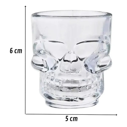 Set 12 Vaso Shot Calavera Tequilero Vasos Shoperos De Vidrio Transparente