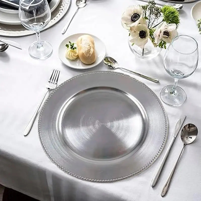 4 Plato Base Navideños Vajilla Navidad Juego De Platos 33cm
