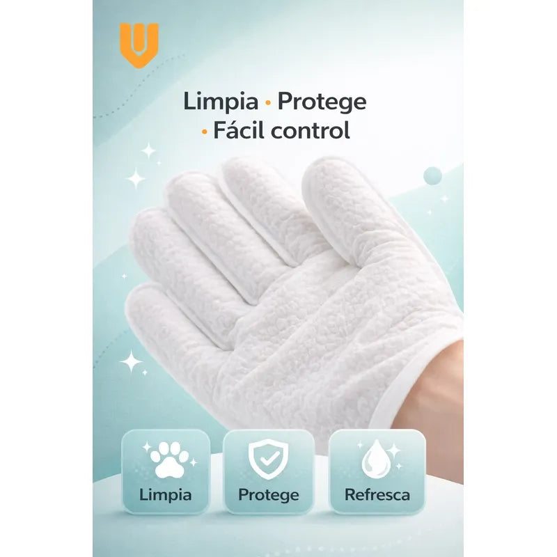 Toallas Desechables Humedas Guante Limpieza Mascota 6 Pieza Toallas Humedas Desechables Guante Limpieza Mascotas Higiene Rapida Suave Humectante Portatil Seis Unidades Cuidado