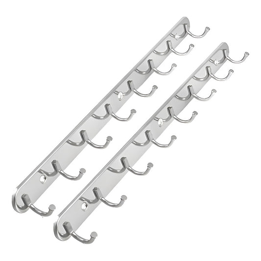 X2 Colgador Perchero Aluminio De Pared Para Toallas Ropa