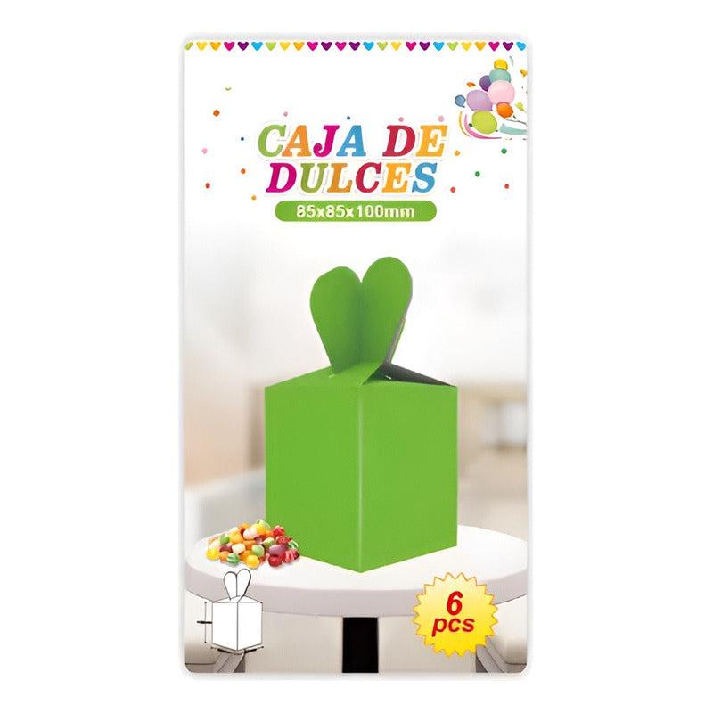 X6 Cajas De Regalo Para Dulces Cotillón Decoración Cumpleaño