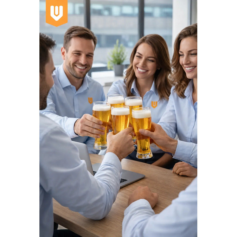 Set 12 Vasos Cerveceros Vidrio Resistente Vasos Vidrio 710ml Transparente Vasos Cerveceros Vidrio 710ml 23cm Boca 8cm Transparente Resistente Lavavajillas Reutilizable Set 12 Unidades