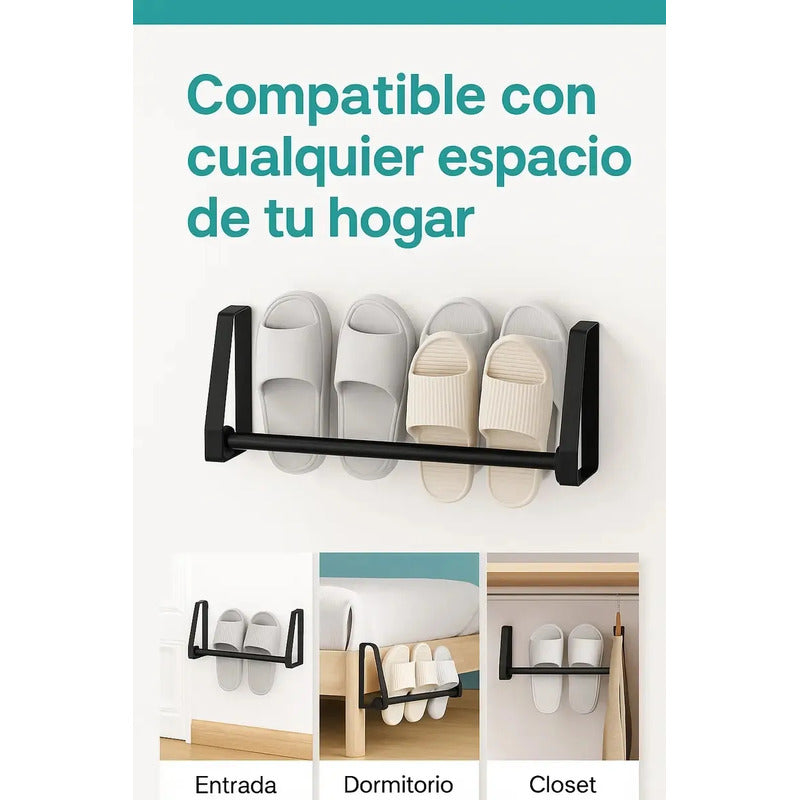 Vitrineon Cl Organizador Zapatero Colgante Closet Zapatos Negro